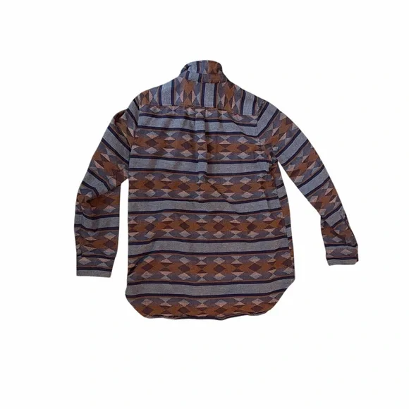 Woolrich Aztec Flannel Shirt Quinella Jacquard Small - Picture 3 of 5